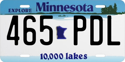 MN license plate 465PDL