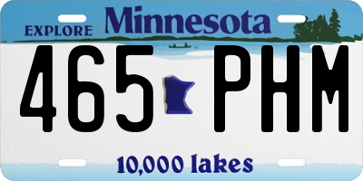 MN license plate 465PHM