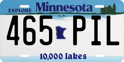 MN license plate 465PIL