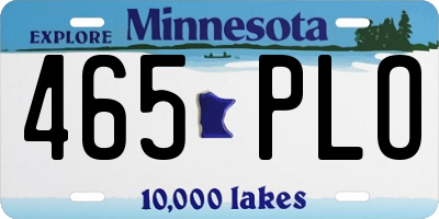 MN license plate 465PLO