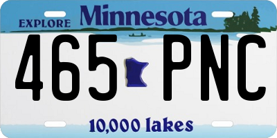 MN license plate 465PNC