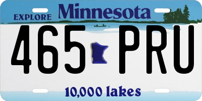 MN license plate 465PRU