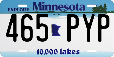 MN license plate 465PYP