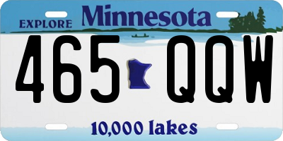 MN license plate 465QQW