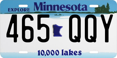 MN license plate 465QQY