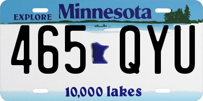 MN license plate 465QYU