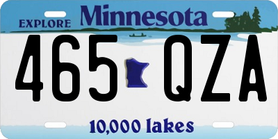 MN license plate 465QZA