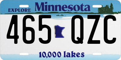 MN license plate 465QZC