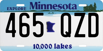 MN license plate 465QZD