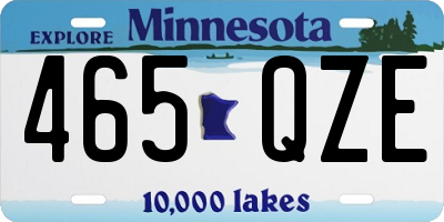 MN license plate 465QZE