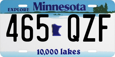 MN license plate 465QZF