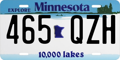 MN license plate 465QZH