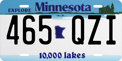MN license plate 465QZI
