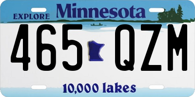 MN license plate 465QZM