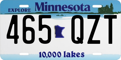 MN license plate 465QZT