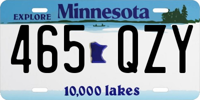 MN license plate 465QZY