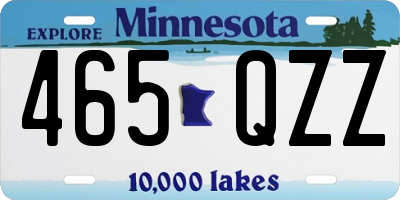 MN license plate 465QZZ