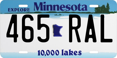 MN license plate 465RAL