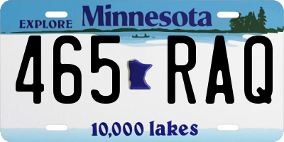 MN license plate 465RAQ