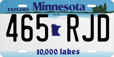 MN license plate 465RJD