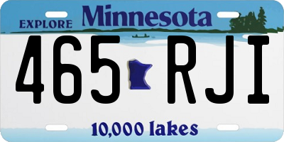 MN license plate 465RJI