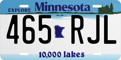 MN license plate 465RJL