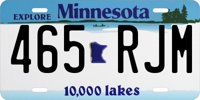 MN license plate 465RJM