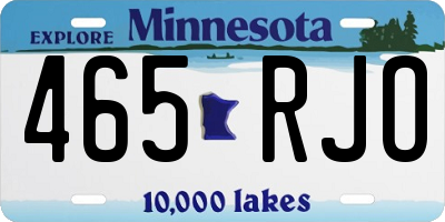 MN license plate 465RJO
