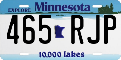 MN license plate 465RJP