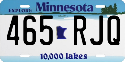 MN license plate 465RJQ