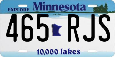MN license plate 465RJS