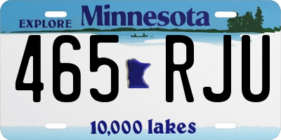 MN license plate 465RJU
