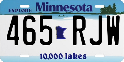 MN license plate 465RJW