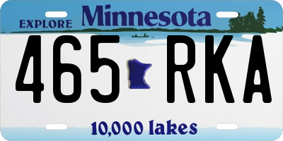 MN license plate 465RKA