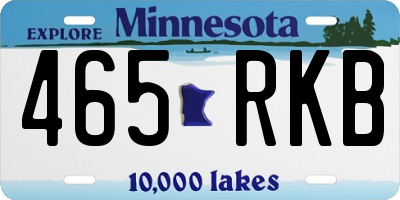 MN license plate 465RKB