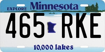 MN license plate 465RKE