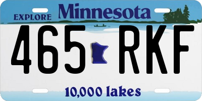 MN license plate 465RKF