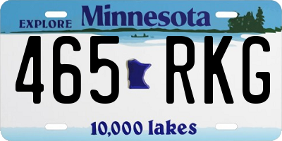 MN license plate 465RKG
