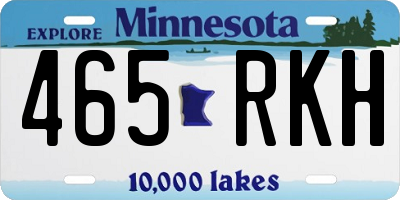 MN license plate 465RKH