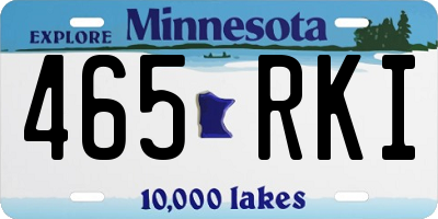 MN license plate 465RKI