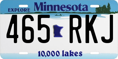 MN license plate 465RKJ