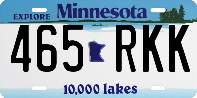 MN license plate 465RKK