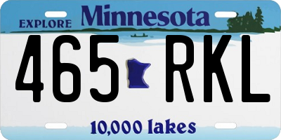 MN license plate 465RKL