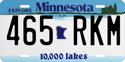 MN license plate 465RKM