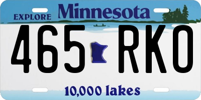 MN license plate 465RKO