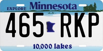MN license plate 465RKP
