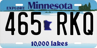 MN license plate 465RKQ
