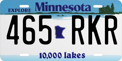 MN license plate 465RKR