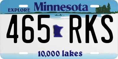 MN license plate 465RKS