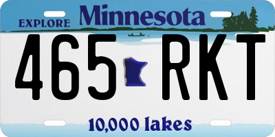MN license plate 465RKT
